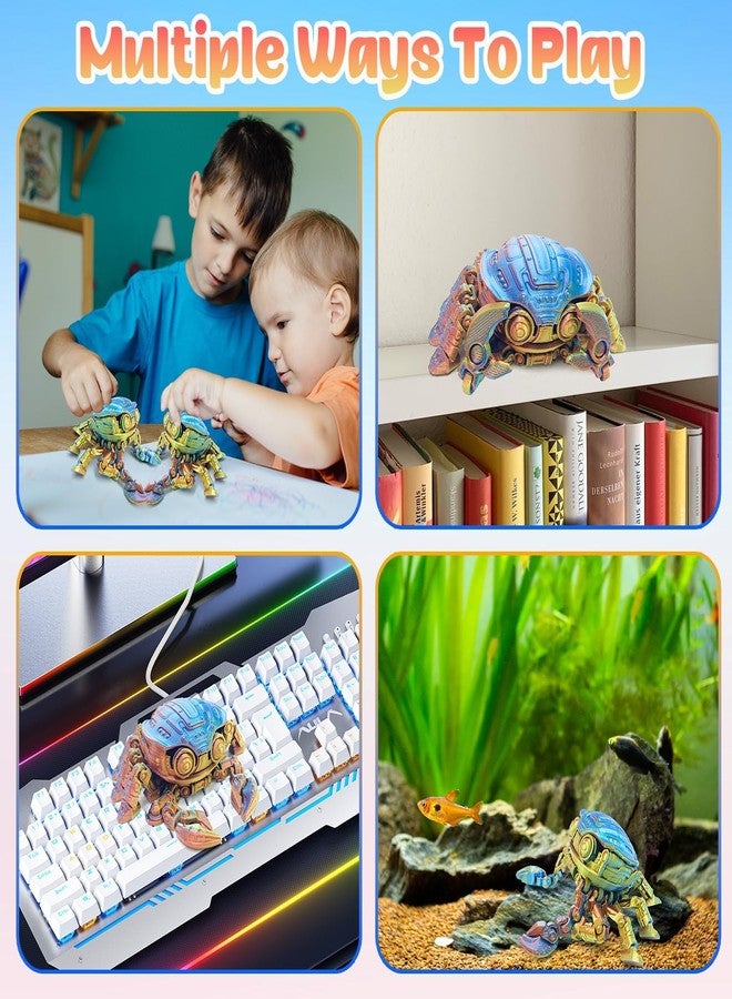 RupeeRise 3D Printed Animals,Cyber Crab Toy, Animal Toys for Marine Life Enthusiasts, Collectible Ocean-Themed Decor, Stress Relief Fidget Toy for Office and Home, 14 cm - Image 5